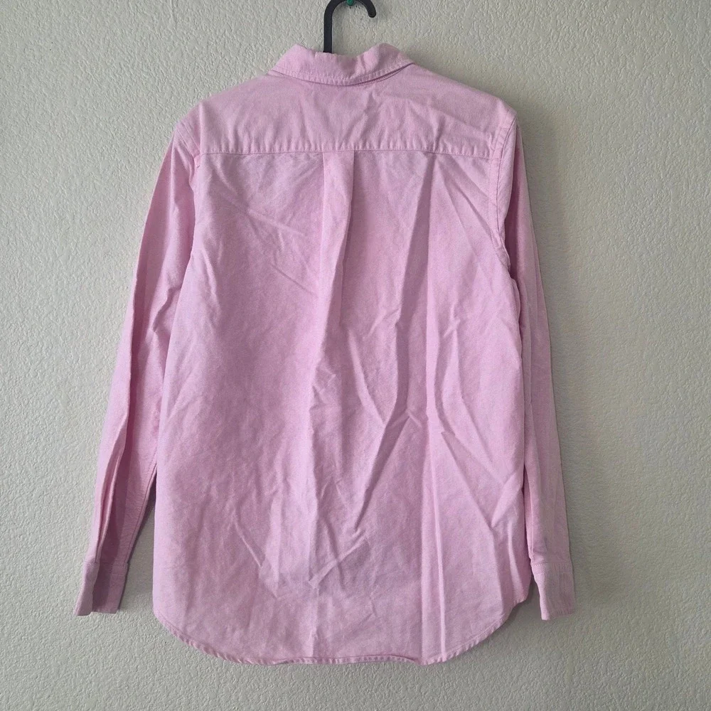Ralph Lauren Kids Pink Oxford Button Down Shirt Long Sleeve Pony Logo Sz L 14-16